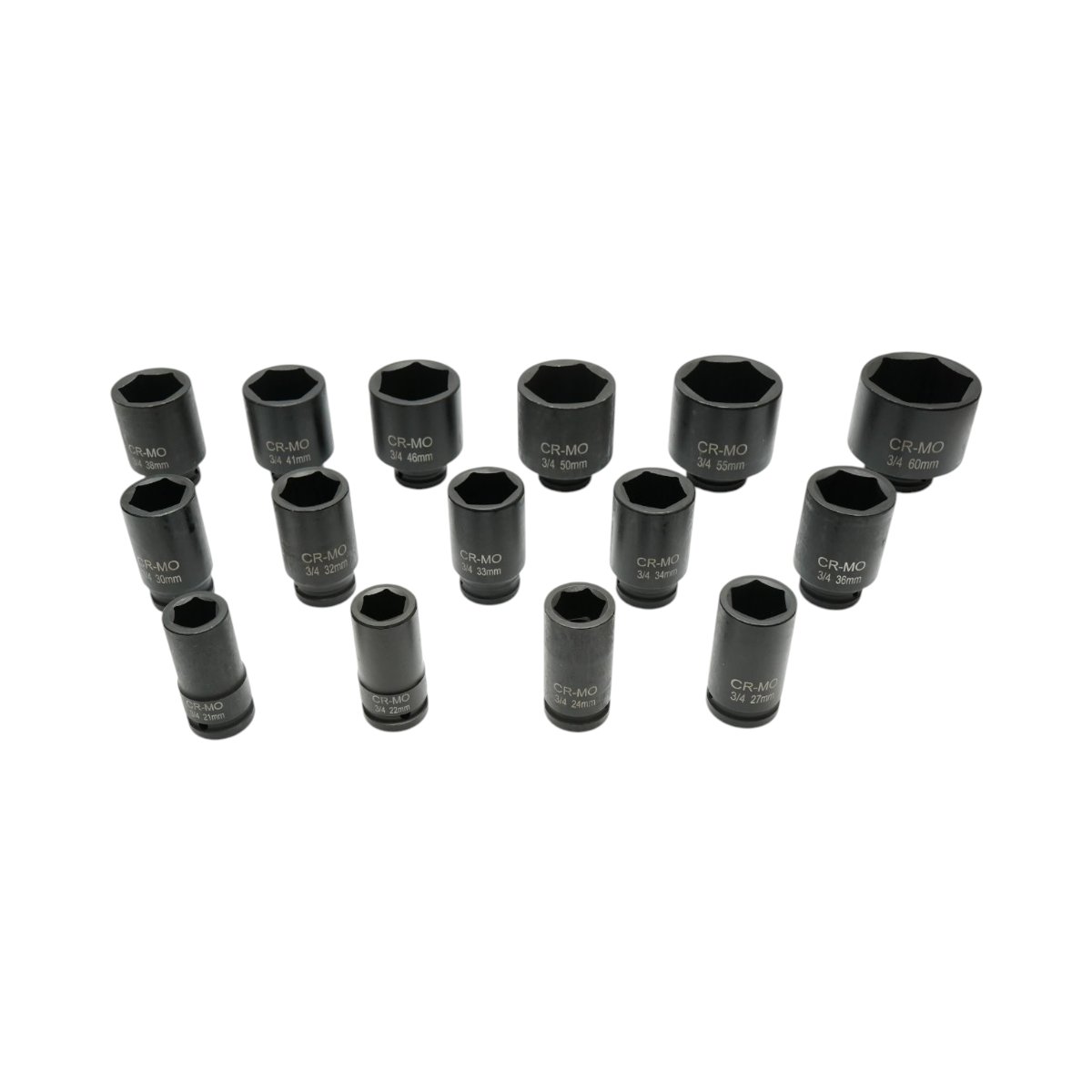 Trusa chei tubulare de impact lungi 22-60mm, patrat 3/4 inch Cr-Mo 15 piese Breckner Germany - imagine 2