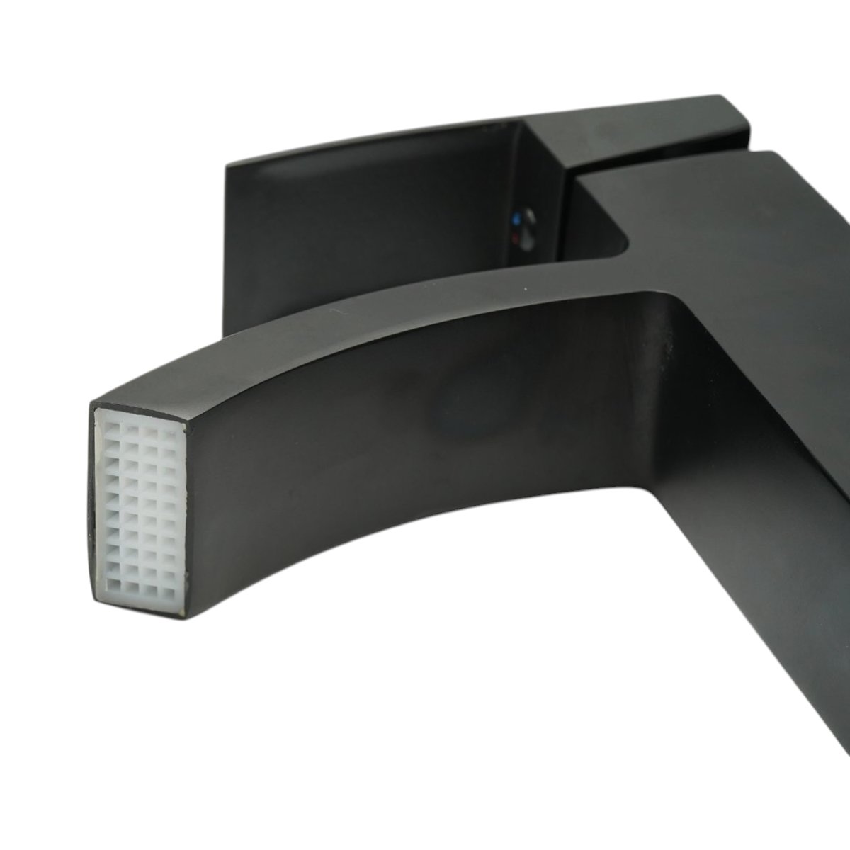 Baterie lavoar tip cascada negru mat, monocomanda, furtunuri incluse Breckner Germany - imagine 7