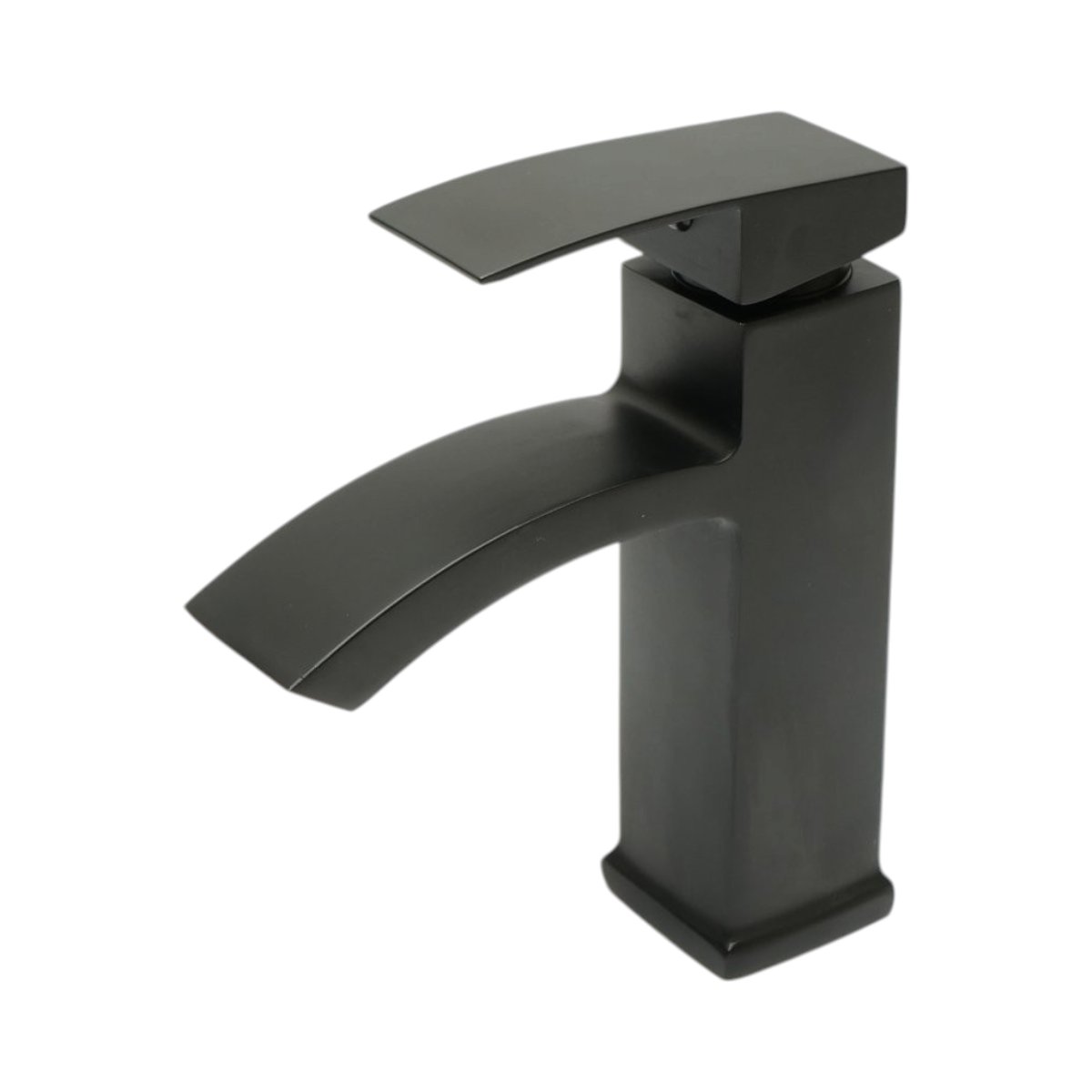 Baterie lavoar tip cascada negru mat, monocomanda, furtunuri incluse Breckner Germany