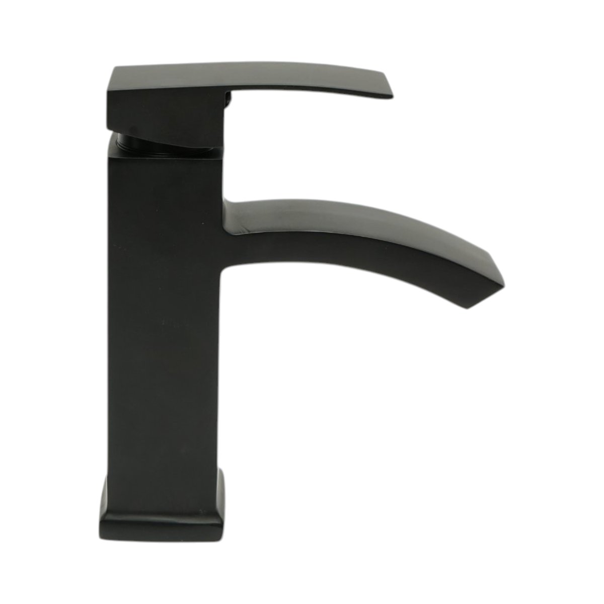 Baterie lavoar tip cascada negru mat, monocomanda, furtunuri incluse Breckner Germany - imagine 3