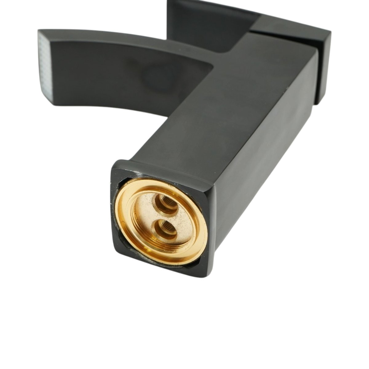 Baterie lavoar tip cascada negru mat, monocomanda, furtunuri incluse Breckner Germany - imagine 8
