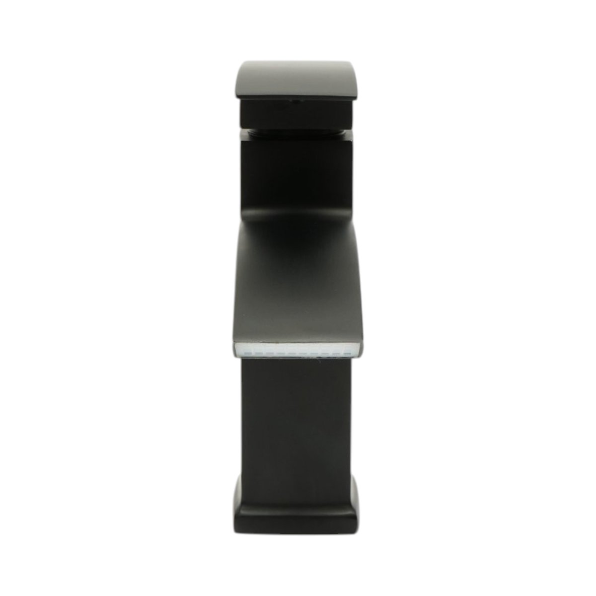Baterie lavoar tip cascada negru mat, monocomanda, furtunuri incluse Breckner Germany - imagine 5