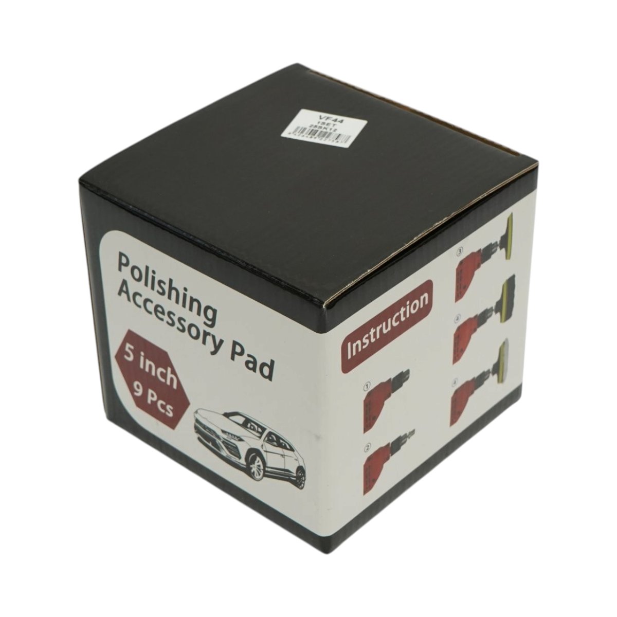 Set slefuire si polisare 125mm Velcro, bureti polisare, pad lana, pad abraziv, discuri abrazive P80, P120, P180, adaptor M14 pentru polizor unghiular si bormasina 9 piese Breckner Germany - imagine 11