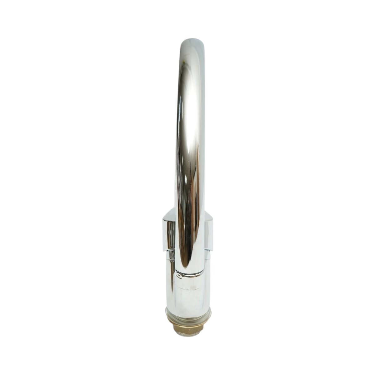 Baterie chiuveta bucatarie tip lebada cu pipa rotativa, monocomanda, crom lucios, aliaj zinc, furtunuri incluse - imagine 5