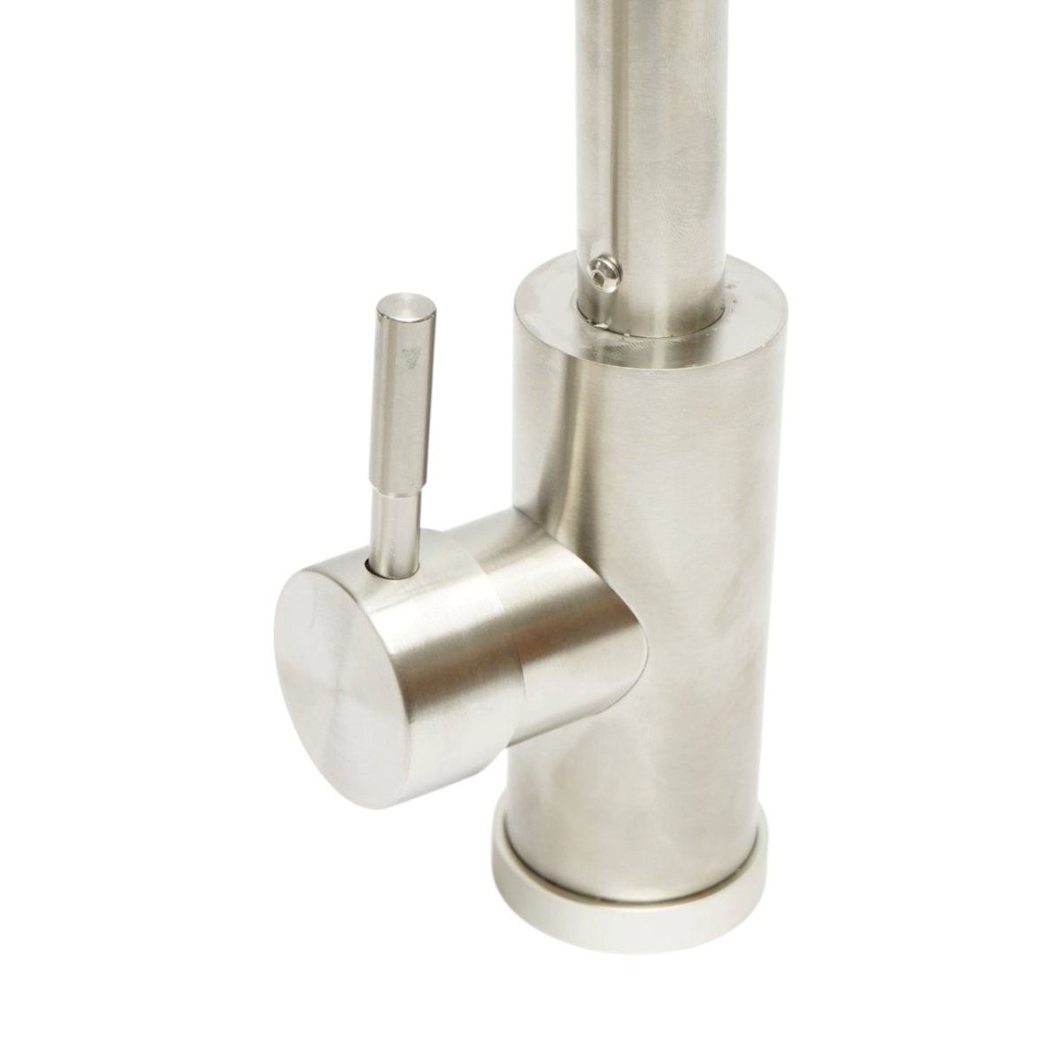 Baterie chiuveta bucatarie cu dus extractibil, arc flexibil, perlator 2 functii, inox satinat, aliaj zinc, furtunuri incluse - imagine 11