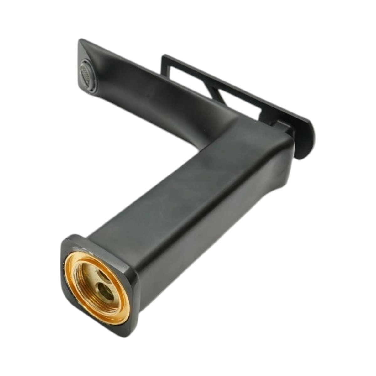 Baterie lavoar baie inalta patrata, monocomanda, negru mat, aliaj zinc, furtunuri incluse - imagine 7