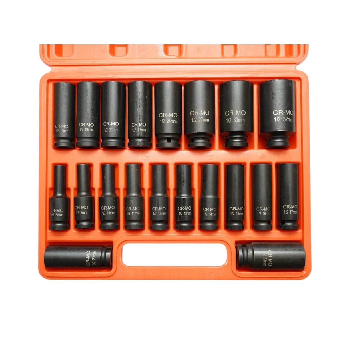Trusa chei tubulare de impact lungi 8-32mm, patrat 1/2 inch Cr-Mo 20 piese Breckner Germany - imagine 3