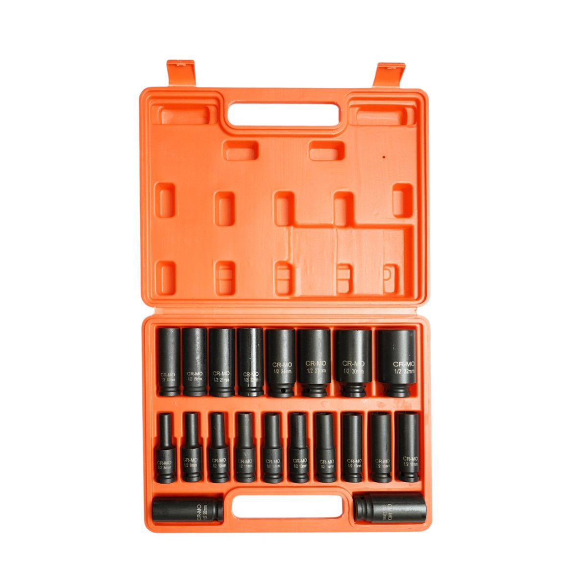 Trusa chei tubulare de impact lungi 8-32mm, patrat 1/2 inch Cr-Mo 20 piese Breckner Germany - imagine 2