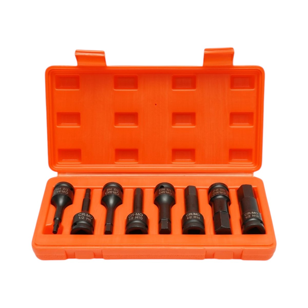Trusa chei tubulare de impact imbus hexagonale H5-H19, patrat 1/2 inch Cr-Mo 8 piese Breckner Germany