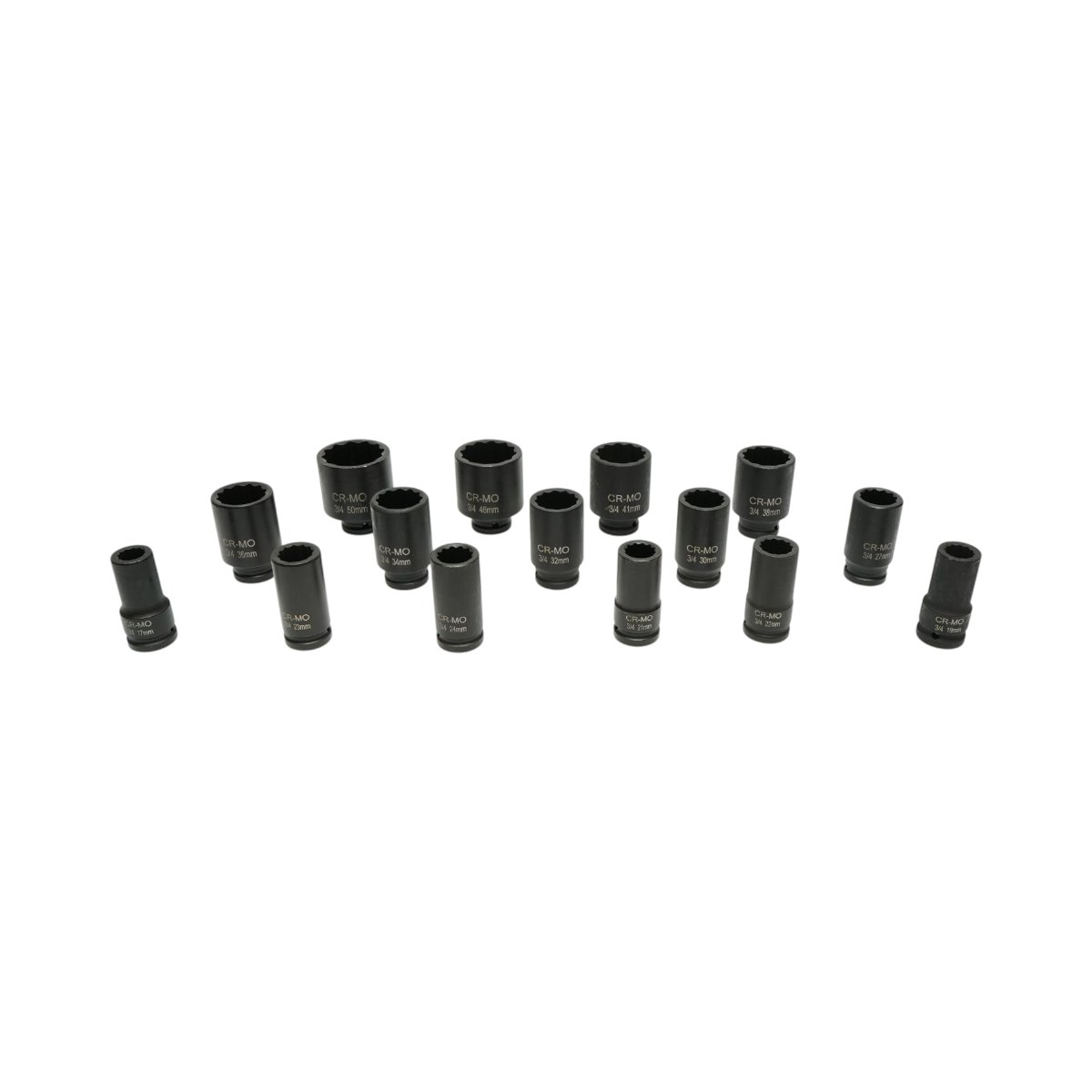 Trusa chei tubulare de impact lungi bihexagonale 17-50mm, patrat 3/4 inch Cr-Mo 15 piese Breckner Germany - imagine 2