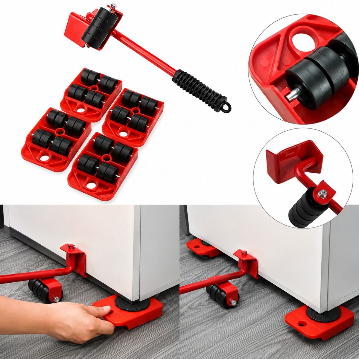Set ridicare si transport mobila 150kg 5 piese Breckner Germany - imagine 4