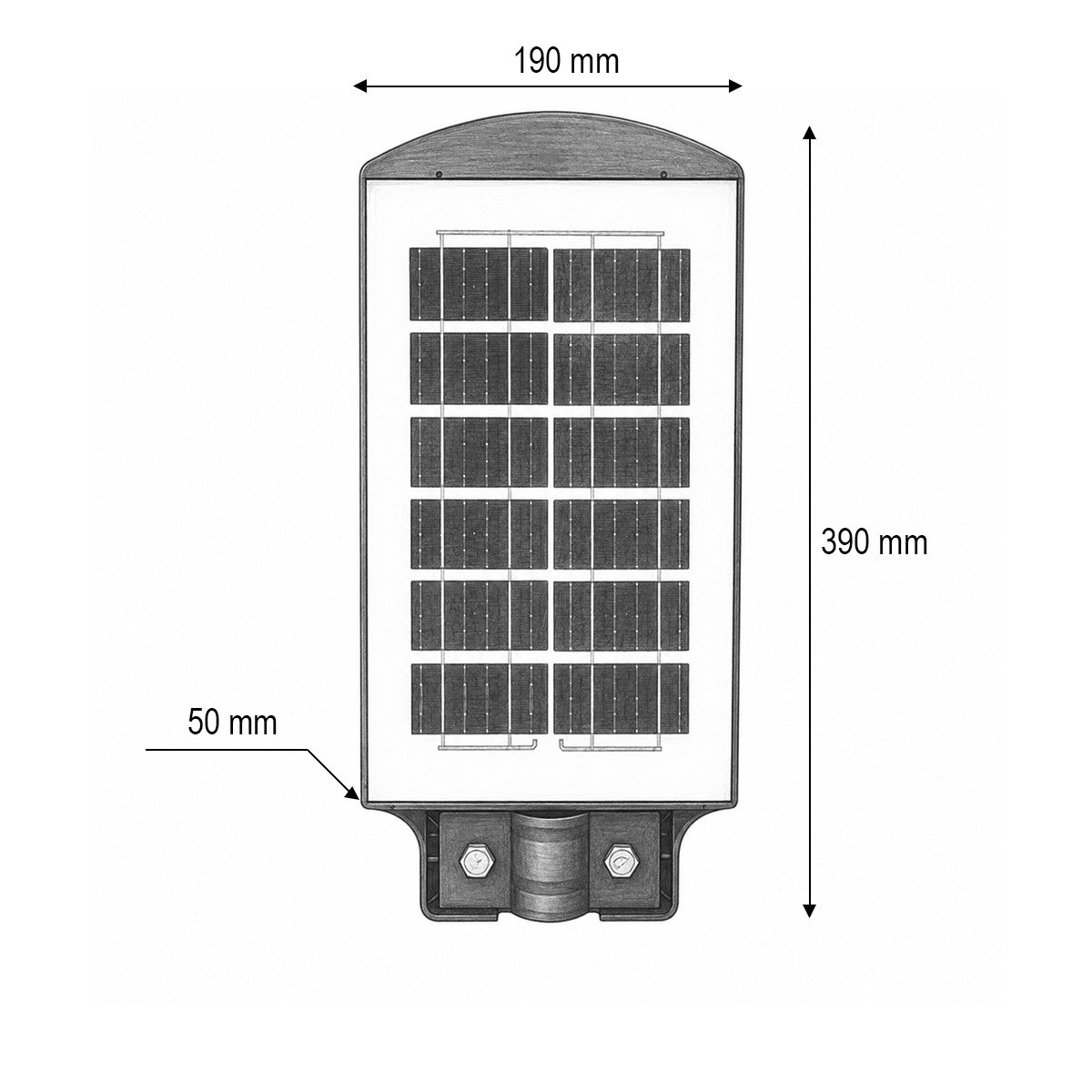Lampa solara LED iluminat stradal 50W cu panou solar 8W, baterie LiFePO4 4000mAh, senzor miscare, telecomanda, prindere stalp IP65 Breckner Germany - imagine 4