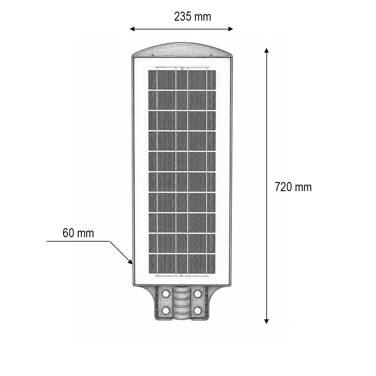 Lampa solara LED iluminat stradal 300W cu panou solar 18W, baterie LiFePO4 16000mAh, senzor miscare, telecomanda, prindere stalp IP65 Breckner Germany - imagine 4