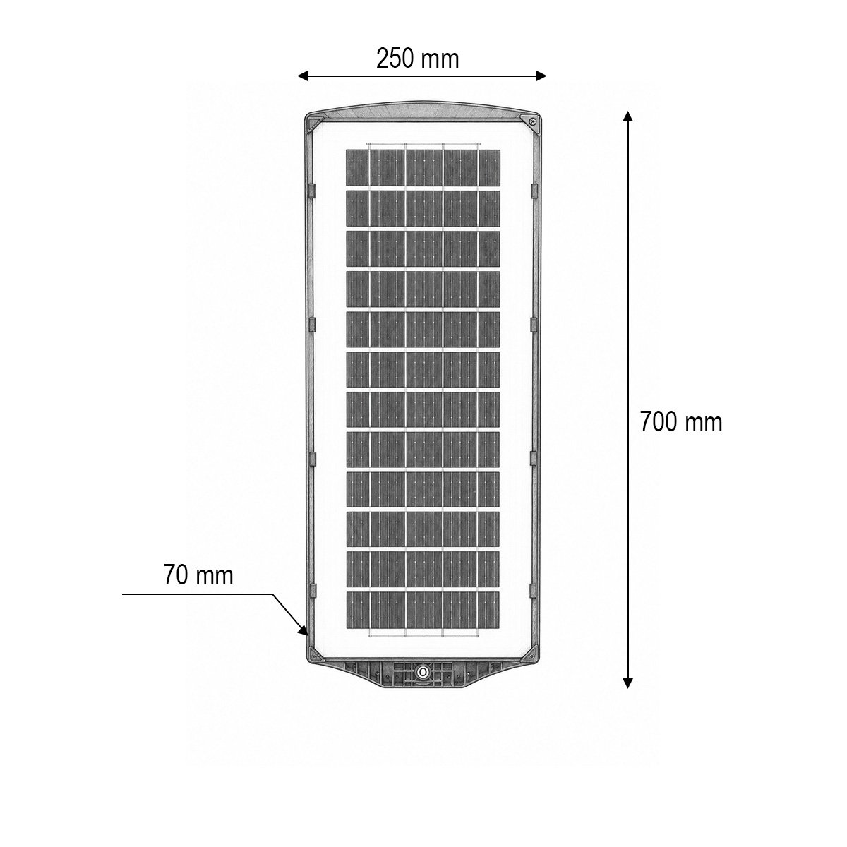 Lampa solara LED iluminat stradal 300W cu panou solar 15W, baterie LiFePO4 12000mAh, senzor miscare, telecomanda, prindere stalp IP67 Breckner Germany - imagine 4