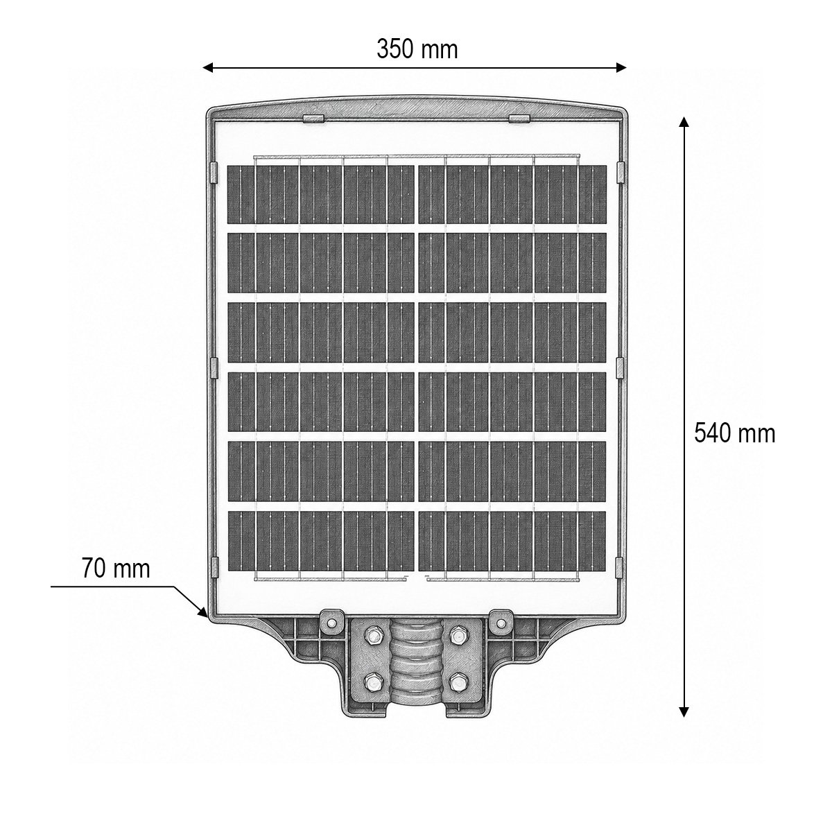 Lampa solara LED iluminat stradal 500W cu panou solar 15W, baterie LiFePO4 15000mAh, senzor miscare, telecomanda, prindere stalp IP66 Breckner Germany - imagine 4