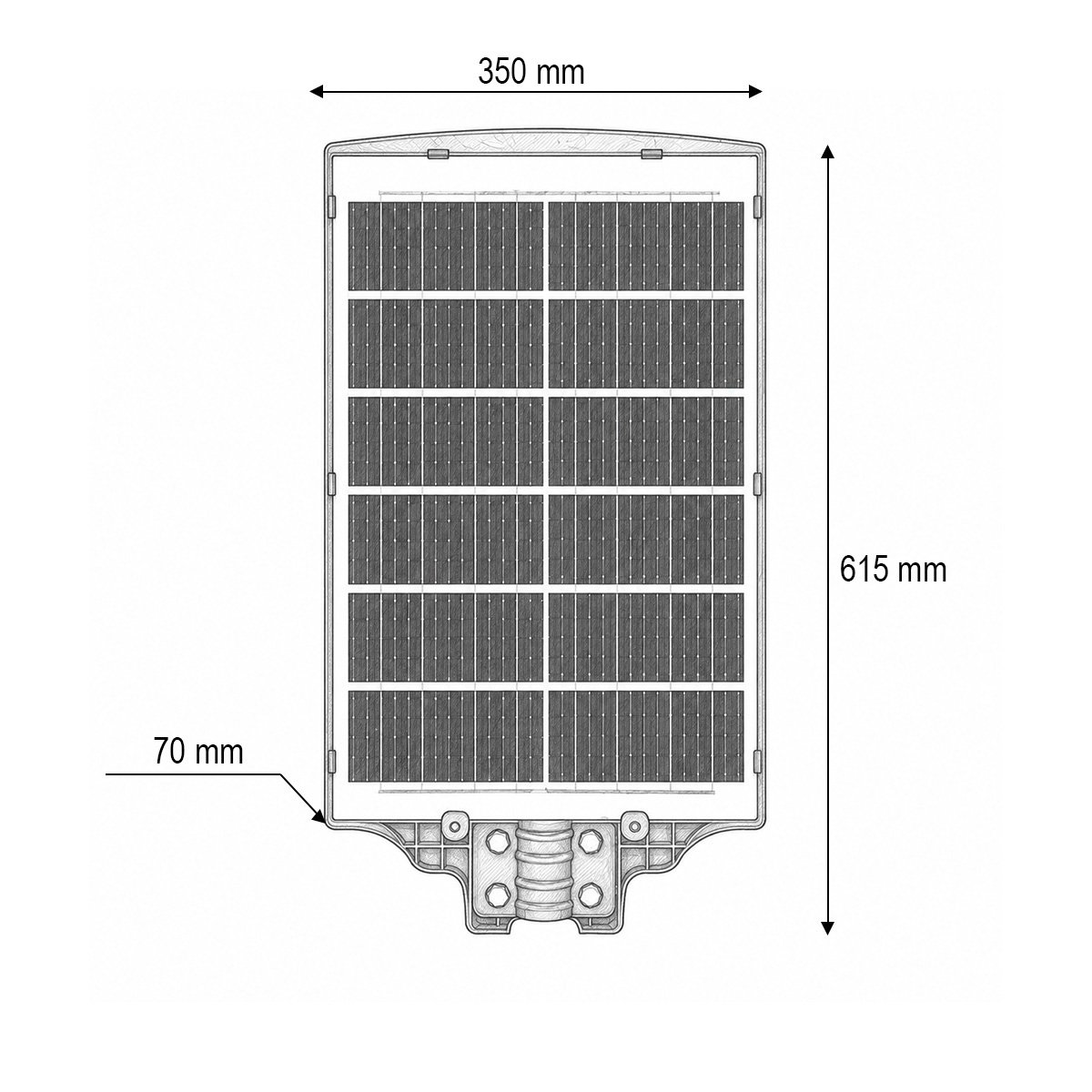 Lampa solara LED iluminat stradal 800W cu panou solar 25W, baterie LiFePO4 20000mAh, senzor miscare, telecomanda, prindere stalp IP66 Breckner Germany - imagine 4