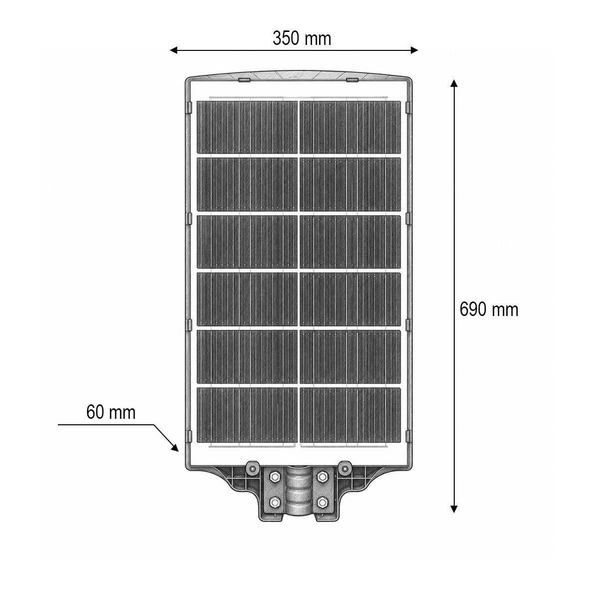 Lampa solara LED iluminat stradal 1000W cu panou solar 30W, baterie LiFePO4 25000mAh, senzor miscare, telecomanda, prindere stalp IP66 Breckner Germany - imagine 4