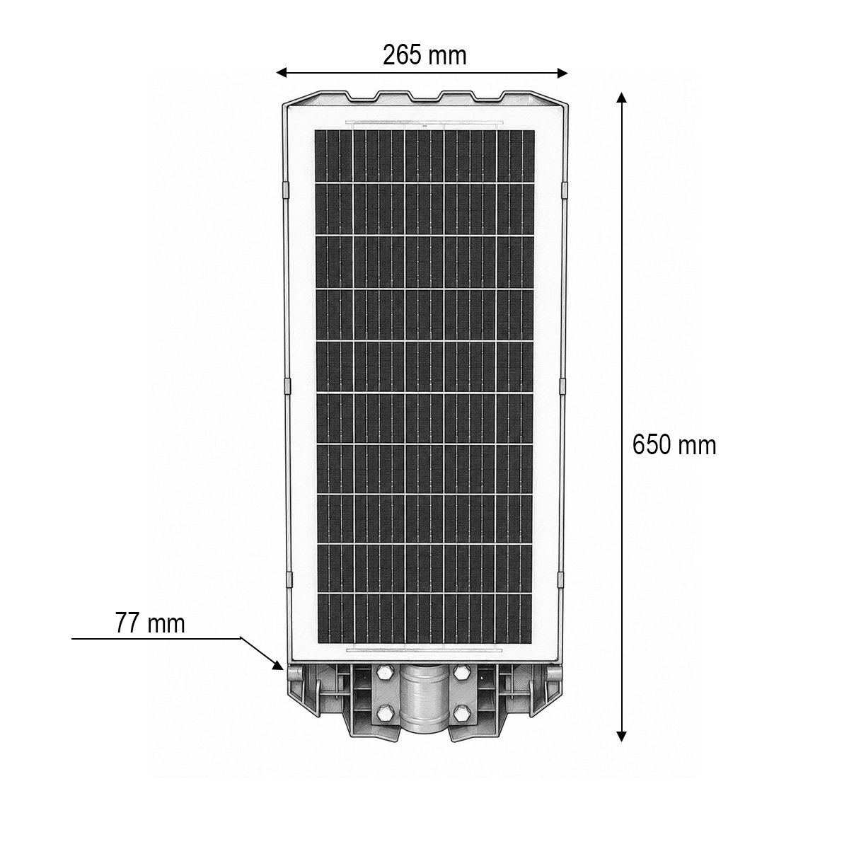 Lampa solara LED iluminat stradal 500W cu panou solar 25W, baterie LiFePO4 20000mAh, senzor miscare, telecomanda, prindere stalp IP65 Breckner Germany - imagine 4