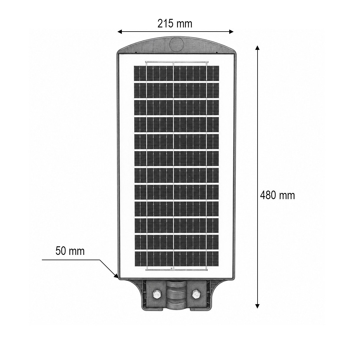 Lampa solara LED iluminat stradal 100W cu panou solar 12W, baterie LiFePO4 8000mAh, senzor miscare, telecomanda, prindere stalp IP65 Breckner Germany - imagine 4