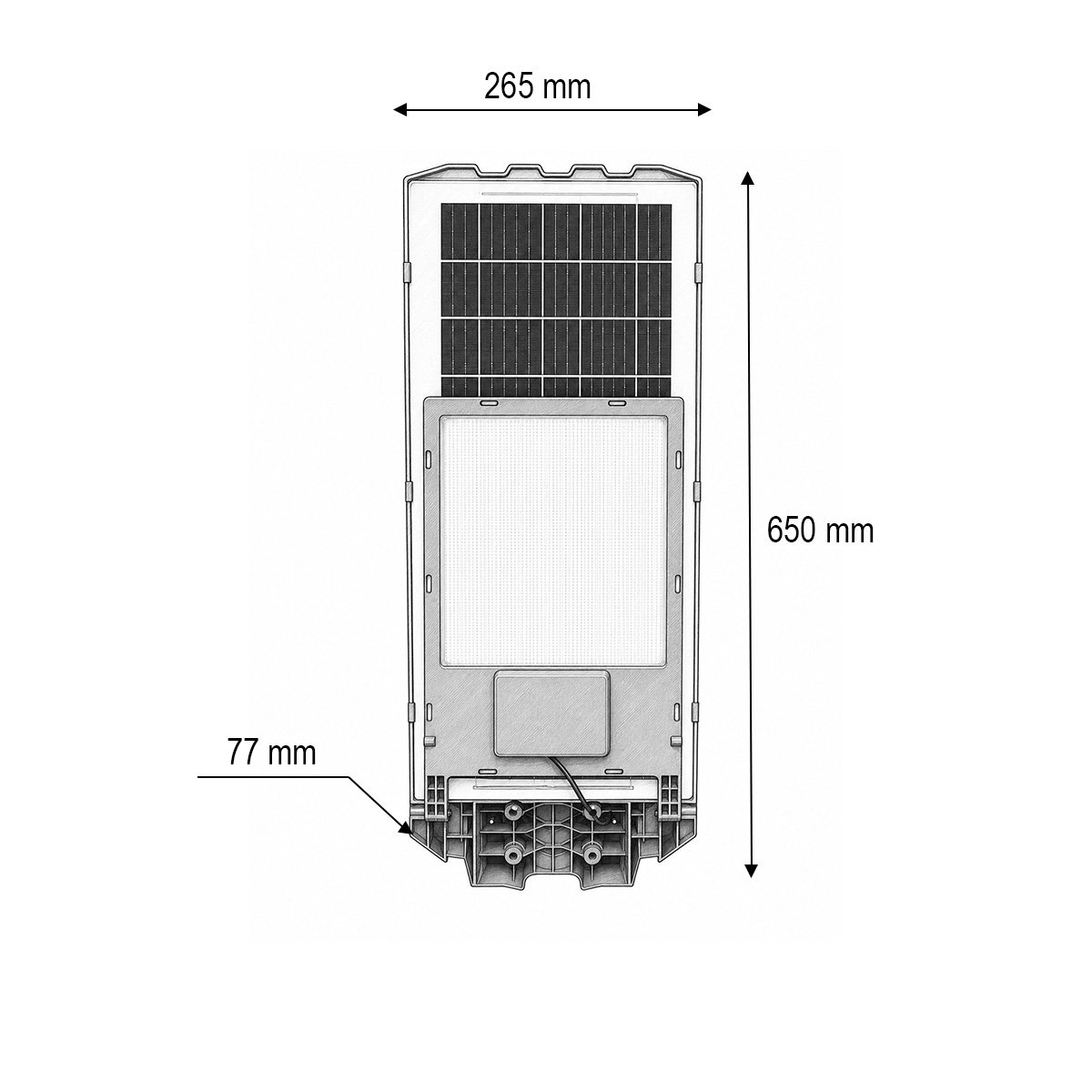 Lampa solara LED iluminat stradal 800W cu panou solar 40W, baterie LiFePO4 30000mAh, senzor miscare, telecomanda, prindere stalp IP65 Breckner Germany - imagine 4