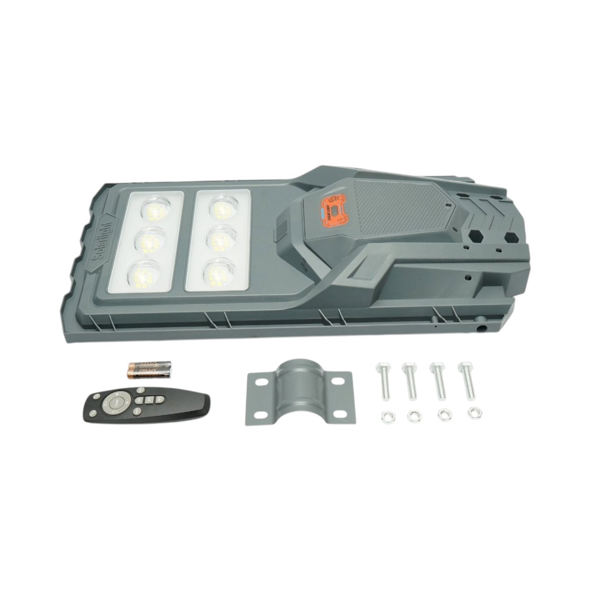 Lampa solara LED iluminat stradal 200W cu panou solar 17W, baterie LiFePO4 10000mAh, senzor miscare, telecomanda, prindere stalp IP65 Breckner Germany - imagine 5