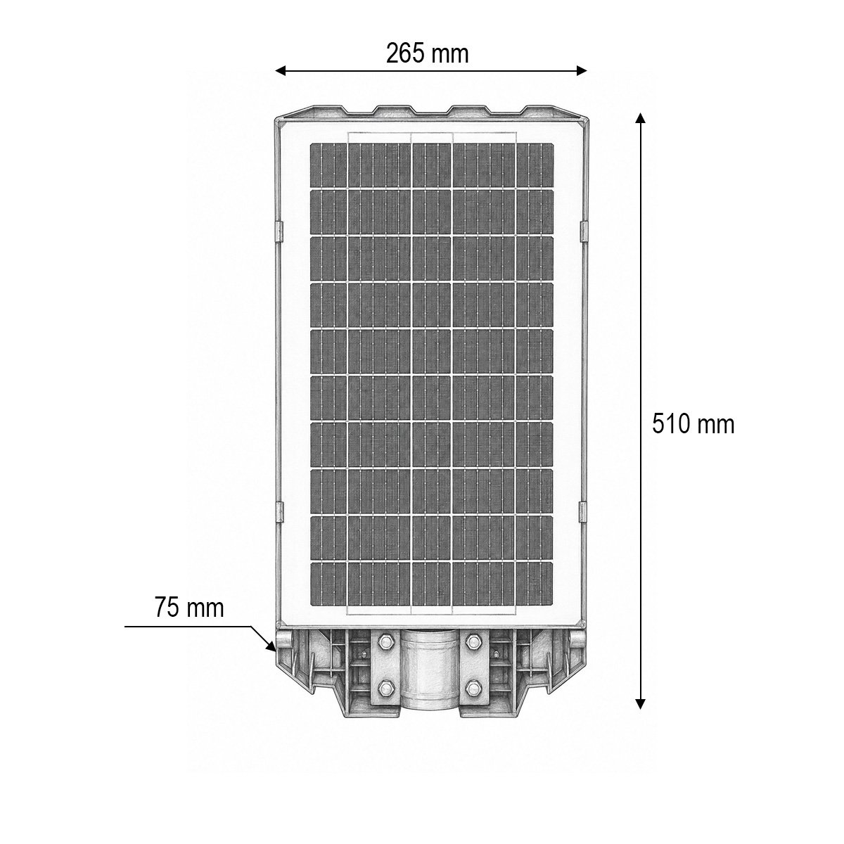 Lampa solara LED iluminat stradal 200W cu panou solar 17W, baterie LiFePO4 10000mAh, senzor miscare, telecomanda, prindere stalp IP65 Breckner Germany - imagine 4