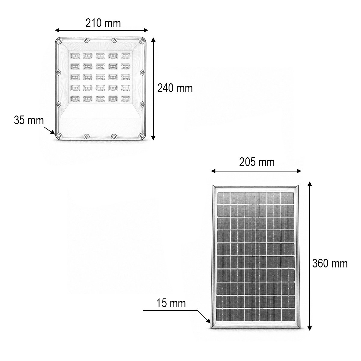 Proiector LED 200W, 6500K cu panou solar bifacial 20W, baterie LiFePO4 10000mAh si telecomanda IP66 Breckner Germany - imagine 4