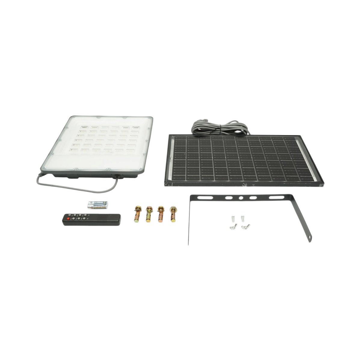 Proiector LED 300W, 6500K cu panou solar bifacial 30W, baterie LiFePO4 15000mAh si telecomanda IP66 Breckner Germany - imagine 5