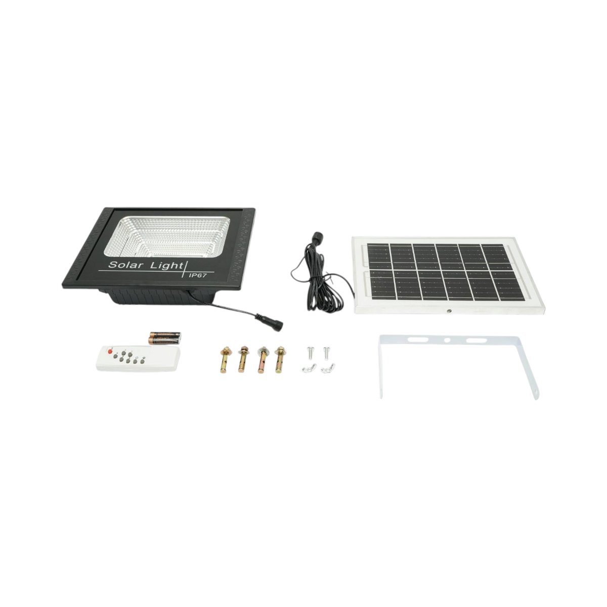 Proiector LED 60W, 6500K cu panou solar 6W, baterie LiFePO4 5000mAh si telecomanda IP67 Breckner Germany - imagine 3