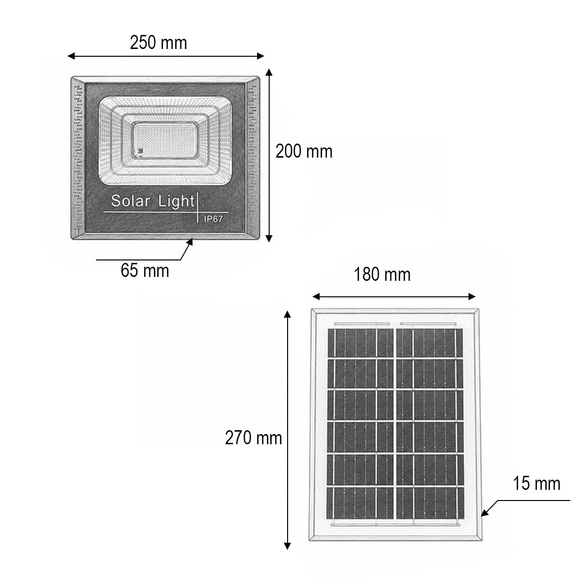 Proiector LED 60W, 6500K cu panou solar 6W, baterie LiFePO4 5000mAh si telecomanda IP67 Breckner Germany - imagine 4