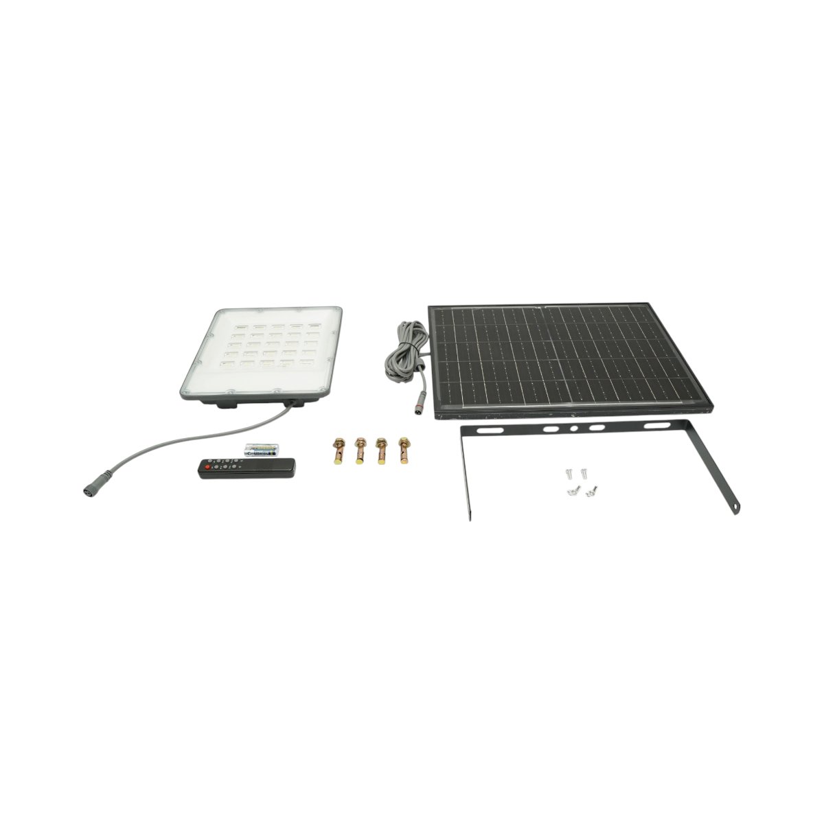 Proiector LED 400W, 6500K cu panou solar bifacial 40W, baterie LiFePO4 20000mAh si telecomanda IP66 Breckner Germany - imagine 5
