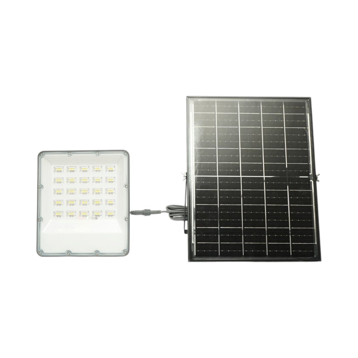 Proiector LED 400W, 6500K cu panou solar bifacial 40W, baterie LiFePO4 20000mAh si telecomanda IP66 Breckner Germany - imagine 2
