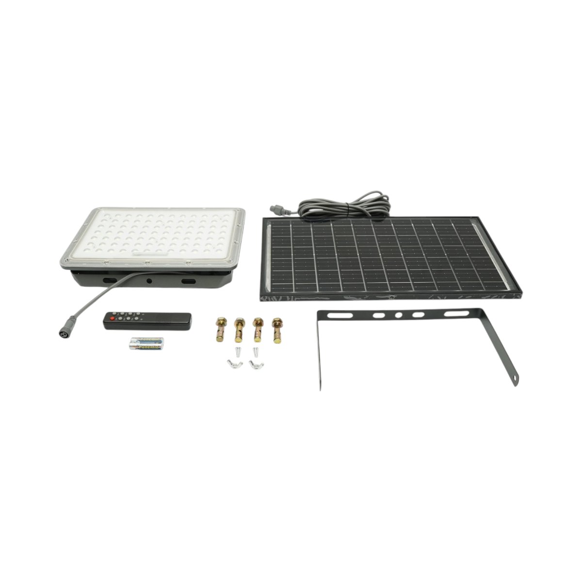 Proiector LED 300W, 6500K cu panou solar bifacial 30W, baterie LiFePO4 15000mAh si telecomanda IP66 Breckner Germany - imagine 5