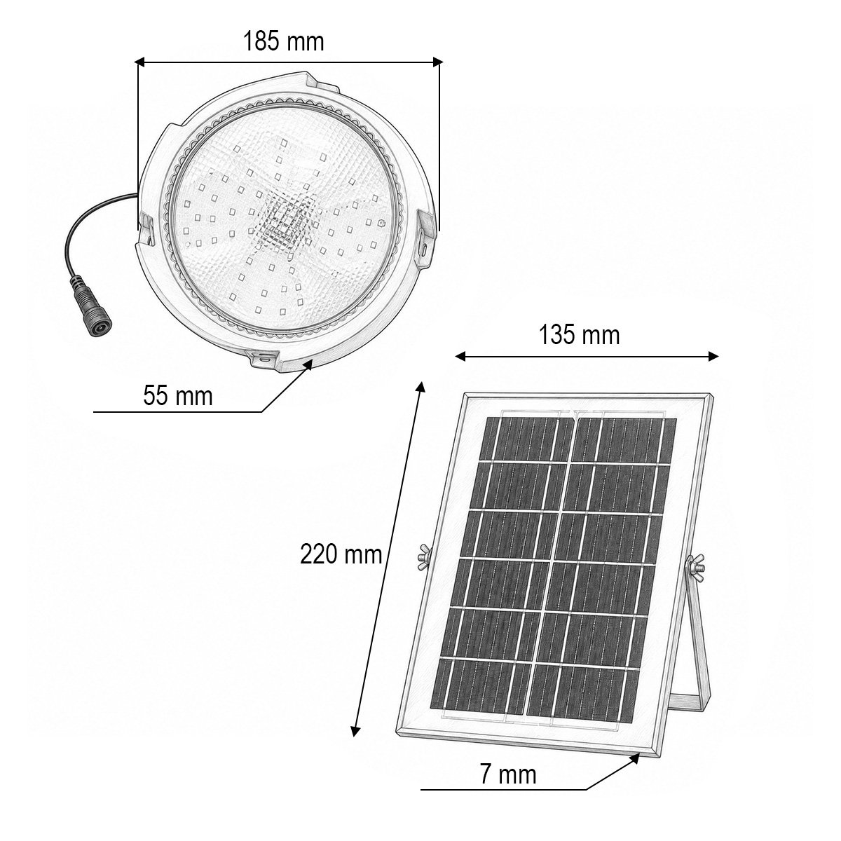 Plafoniera solara LED 50W, 6500K cu panou solar 3W, baterie LiFePO4 1800mAh, senzor miscare si telecomanda IP65 Breckner Germany - imagine 4