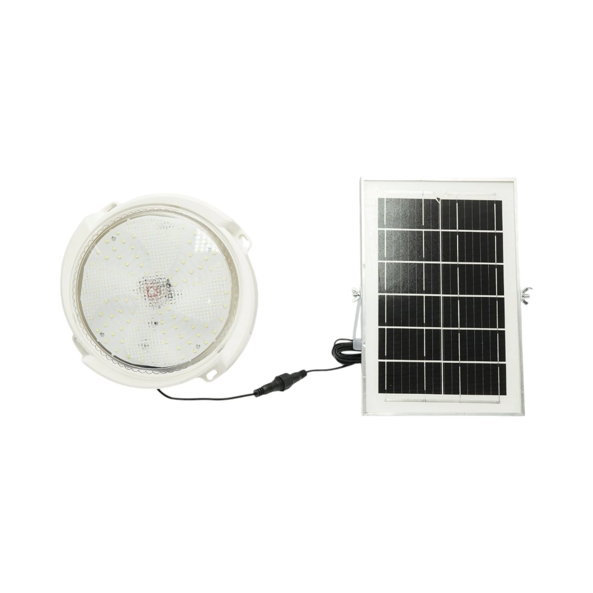 Plafoniera solara LED 150W, 6500K cu panou solar 6W, baterie LiFePO4 3600mAh, senzor miscare si telecomanda IP65 Breckner Germany - imagine 2