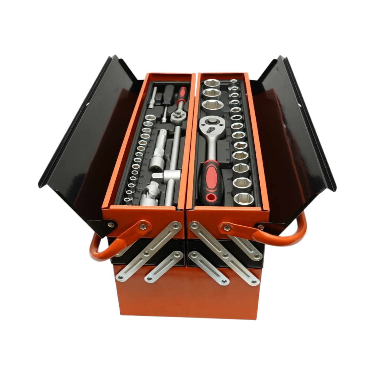 Trusa scule profesionala metalica rabatabila 5 nivele 168 piese Cr-V Breckner Germany - imagine 4