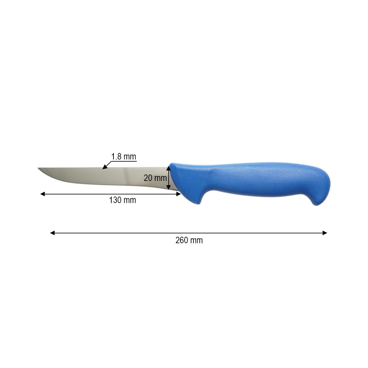 Cutit dezosat ingust profesional 13cm, lama otel 5Cr15MoV, maner Nylon albastru Breckner Germany - imagine 4