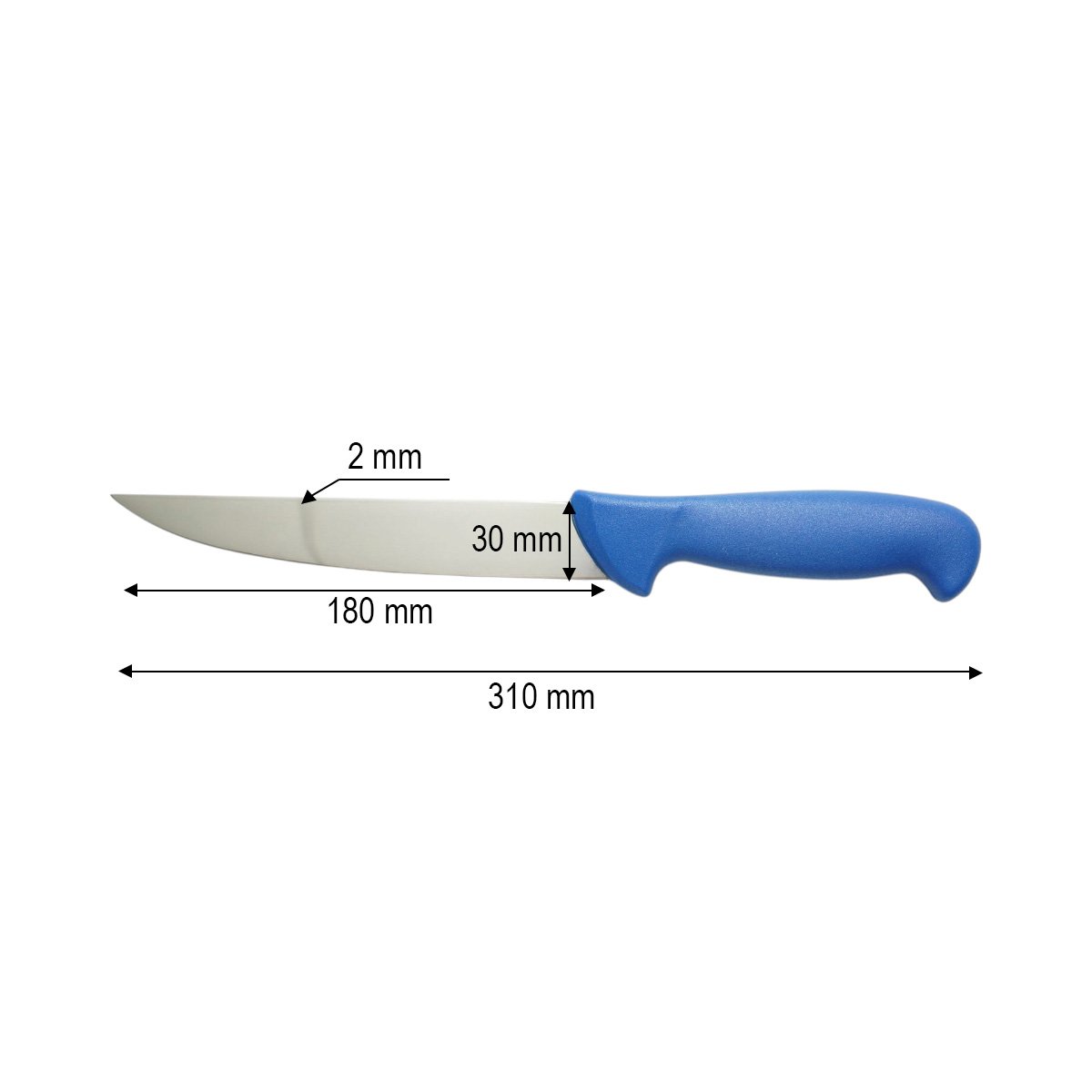 Cutit de transat si injunghiat profesional 18cm, lama otel 5Cr15MoV, maner Nylon albastru Breckner Germany - imagine 4