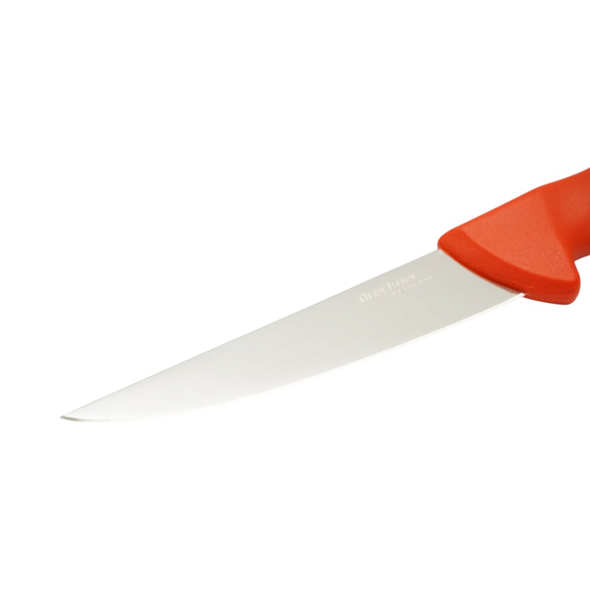 Cutit de transat si injunghiat profesional 15cm, lama otel 5Cr15MoV, maner Nylon rosu-portocaliu Breckner Germany - imagine 6
