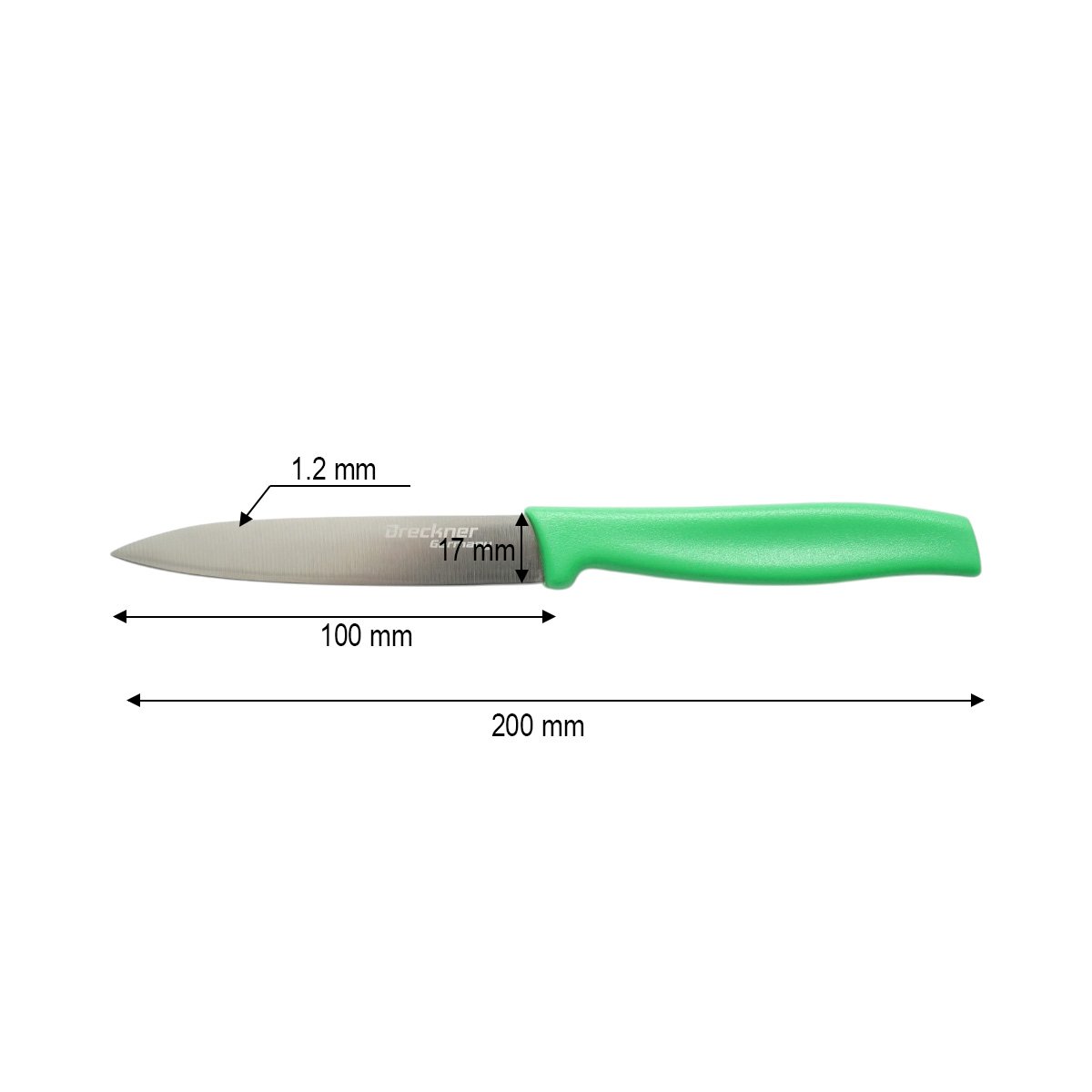 Cutit decojit 10cm, lama otel 5Cr15MoV, maner PP verde Breckner Germany - imagine 4