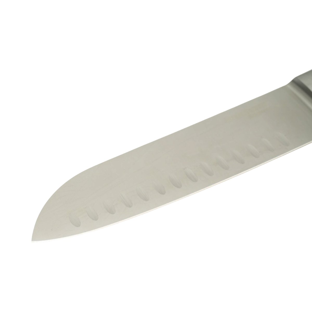 Cutit Santoku profesional 18cm, lama alveolata otel 5Cr15MoV, maner ABS negru Breckner Germany - imagine 6