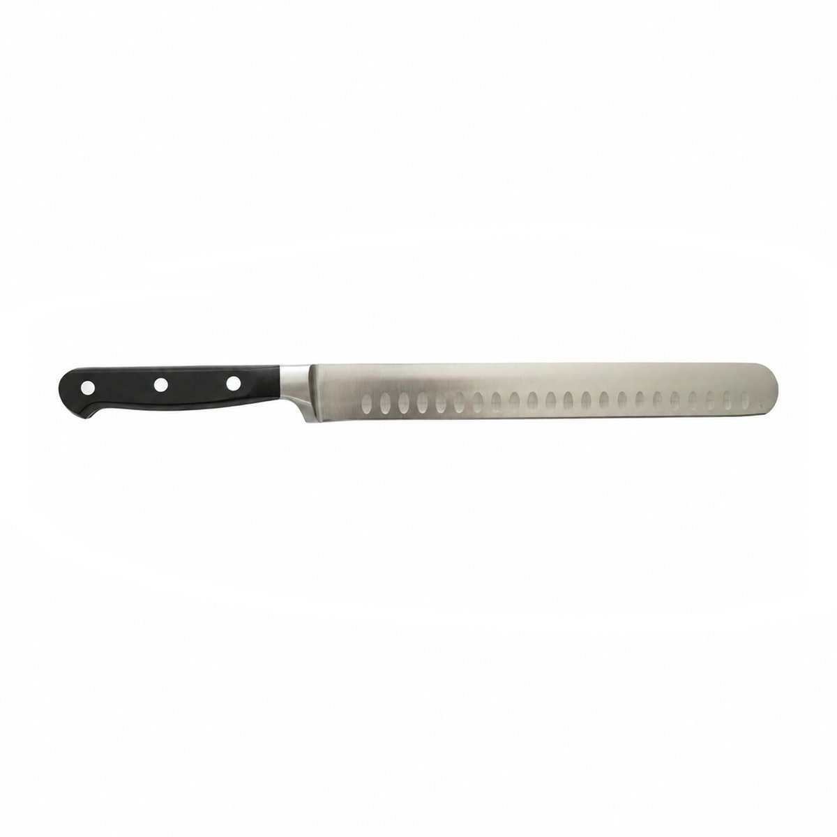 Cutit feliat profesional 25cm, lama alveolata otel 5Cr15MoV, maner ABS negru Breckner Germany - imagine 3