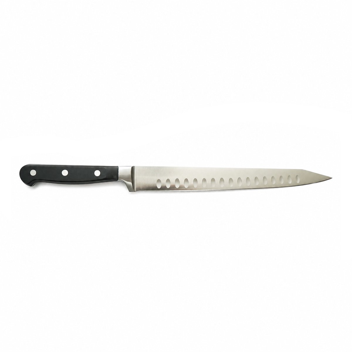 Cutit feliat profesional 25cm, lama alveolata otel 5Cr15MoV, maner ABS negru Breckner Germany - imagine 3