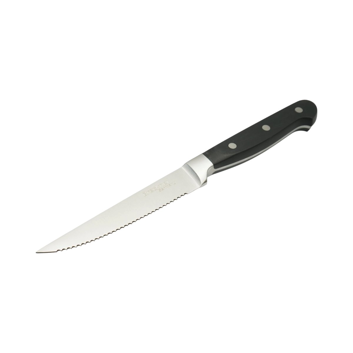 Cutit steak profesional 11cm, lama zimtata otel 5Cr15MoV, maner ABS negru Breckner Germany - imagine 2
