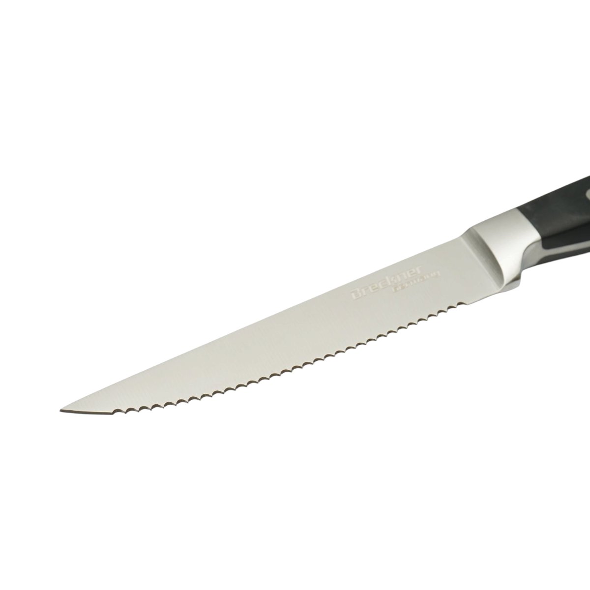 Cutit steak profesional 11cm, lama zimtata otel 5Cr15MoV, maner ABS negru Breckner Germany - imagine 6