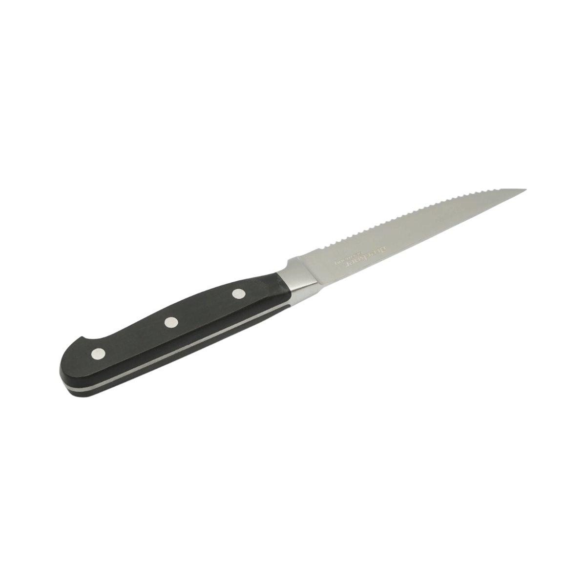 Cutit steak profesional 11cm, lama zimtata otel 5Cr15MoV, maner ABS negru Breckner Germany - imagine 5