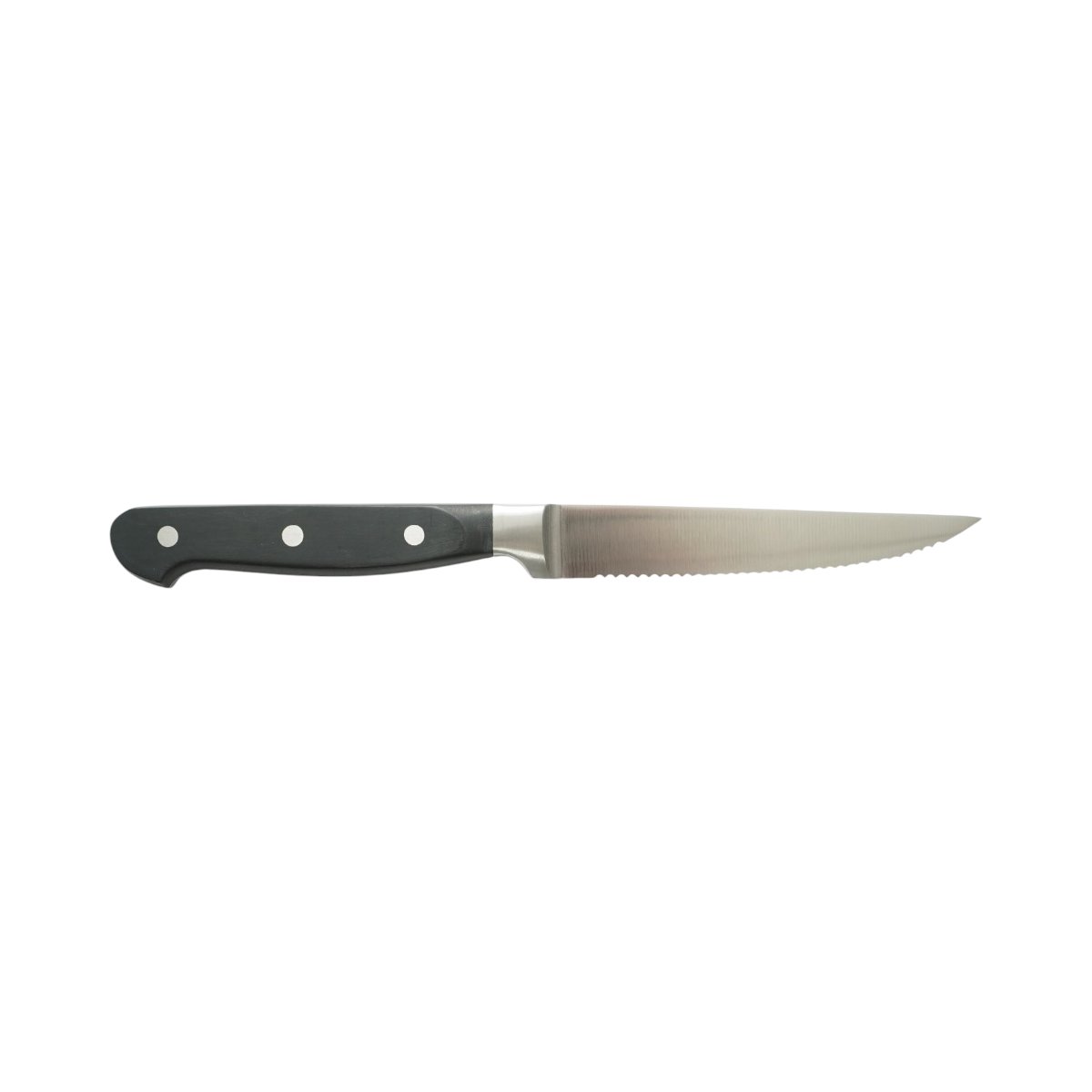 Cutit steak profesional 11cm, lama zimtata otel 5Cr15MoV, maner ABS negru Breckner Germany - imagine 3