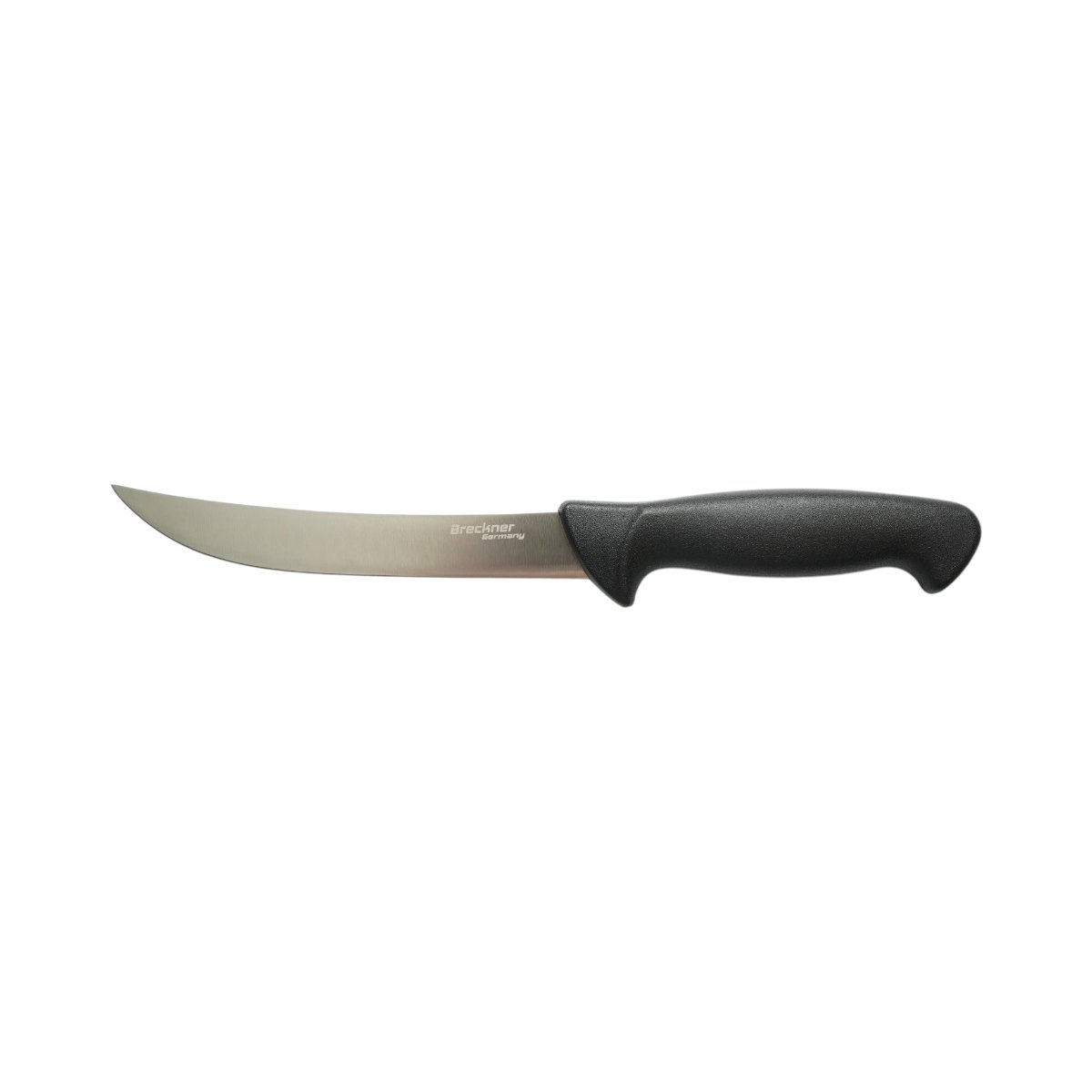 Cutit dezosat curbat profesional 15cm, lama otel 5Cr15MoV, maner PP negru Breckner Germany