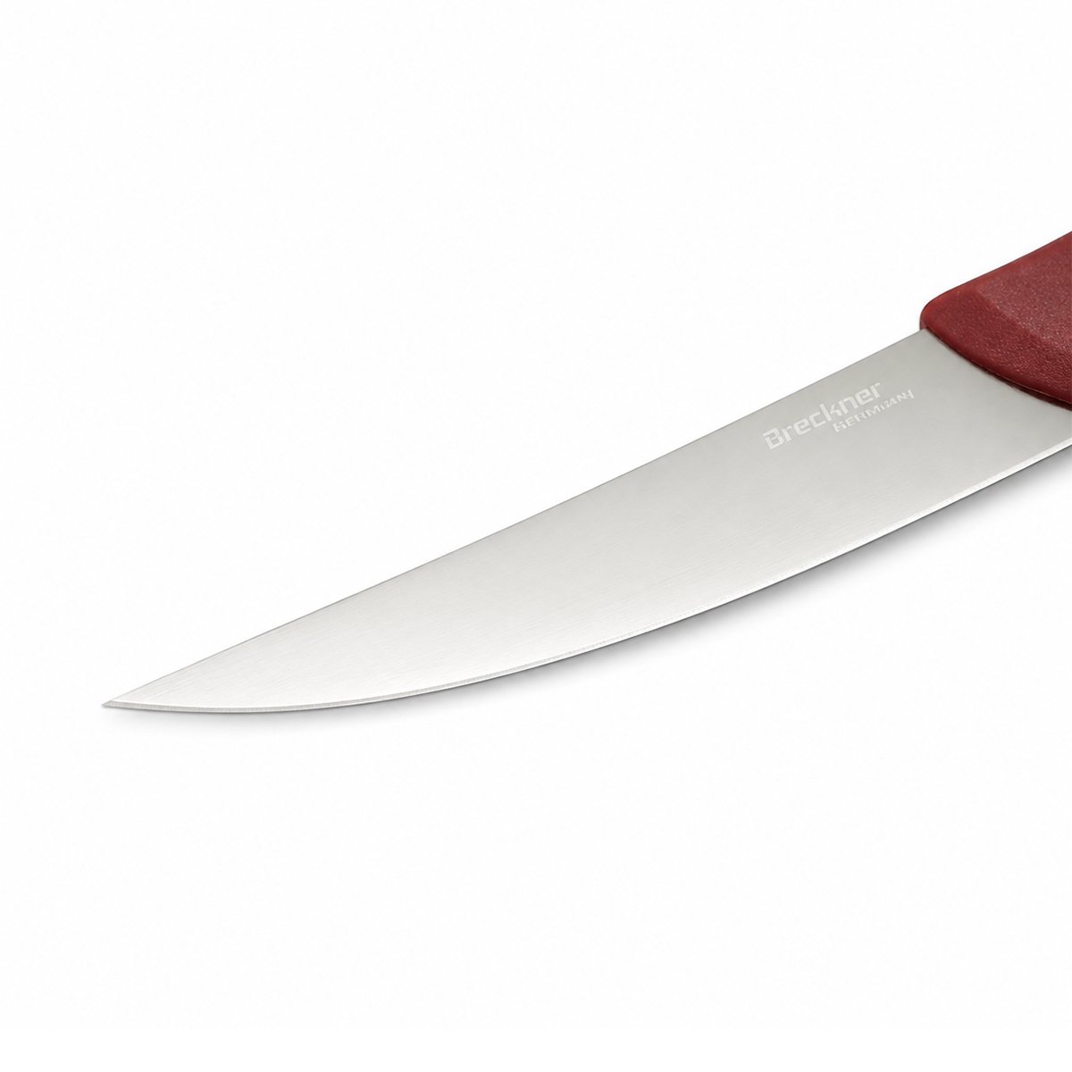 Cutit de transat si injunghiat profesional 15cm, lama otel 5Cr15MoV, maner Nylon rosu Breckner Germany - imagine 6