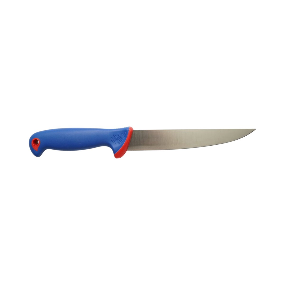 Cutit de transat si injunghiat profesional 18cm, lama otel 5Cr15MoV, maner Nylon albastru-rosu Breckner Germany - imagine 3